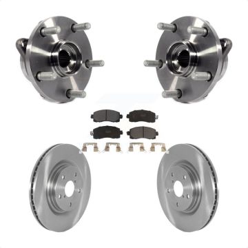 Front Hub Bearing Assembly Disc Brake Rotor & Pads Kit For Subaru Forester Outback Legacy KBB-122537
