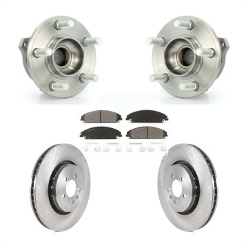 Front Hub Bearing Brake Rotor & Pad Kit For Dodge Charger With 370mm Diameter KBB-122547