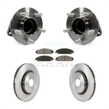 Front Hub Bearing Brake Rotor & Pad Kit For Dodge Charger With 370mm Diameter KBB-122548