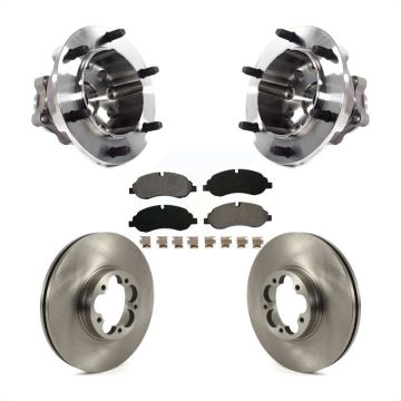 Front Hub Bearing Brake Rotor Pad Kit For 15-19 Ford Transit-350 HD With Dual Rear Wheels KBB-122549