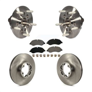 Front Hub Bearing Brake Rotor And Pad Kit For Ford Transit-350 HD With Single Rear Wheels KBB-122550