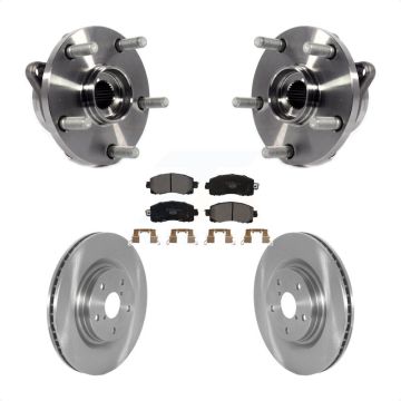 Front Hub Bearing Assembly Disc Brake Rotor & Pads Kit For Subaru Forester Outback Legacy KBB-122551