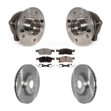 Front Hub Bearing Brake Rotor & Pad Kit For Mercedes-Benz GL350 GLE400 GLS450 ML400 GL450 KBB-122556