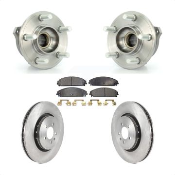 Front Hub Bearing Brake Rotor & Pad Kit For Dodge Charger With 370mm Diameter KBB-122559