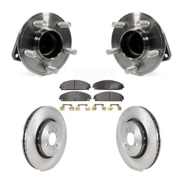 Front Hub Bearing Brake Rotor & Pad Kit For Dodge Charger With 370mm Diameter KBB-122560
