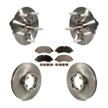 Front Hub Bearing Brake Rotor And Pad Kit For Ford Transit-350 HD With Single Rear Wheels KBB-122562