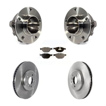 Front Hub Bearing Assembly Disc Brake Rotors And Pads Kit For BMW 750i 550i GT 750Li KBB-122563