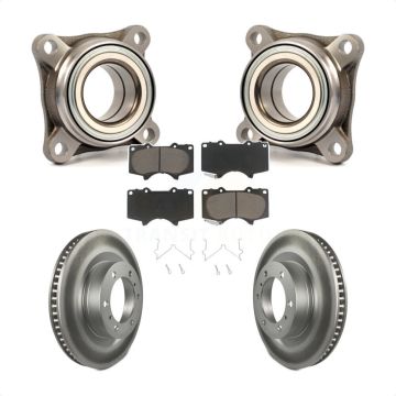 Front Wheel Bearing Coated Brake Rotor & Pad Kit For 2010-2023 Toyota 4Runner Lexus GX460 KBB-122569