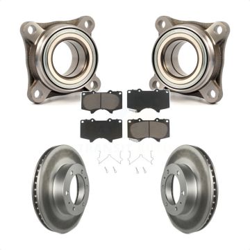 Front Wheel Bearing Coated Disc Brake Rotor Pads Kit For Toyota Tacoma 4Runner FJ Cruiser KBB-122570