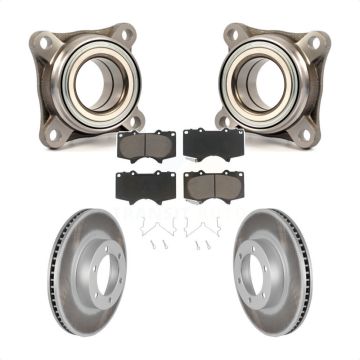 Front Wheel Bearing Coated Disc Brake Rotors And Pads Kit For Toyota 4Runner Lexus GX470 KBB-122571
