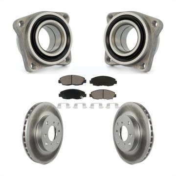 Front Wheel Bearing Coated Disc Brake Rotors And Pads Kit For 1998-1999 Acura CL 2.3L KBB-122572