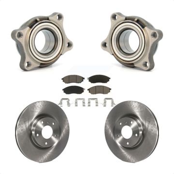 Front Wheel Bearing Assembly Brake Rotor Pad Kit For 2006 INFINITI G35 AWD Module KBB-122576