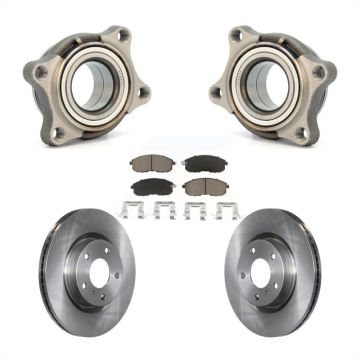 Front Wheel Bearing Assembly Brake Rotor Pad Kit For 2005 INFINITI G35 AWD Module KBB-122577