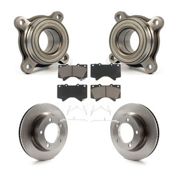Front Wheel Bearing Assembly Disc Brake Rotor Pad Kit For Lexus LX570 Toyota Land Cruiser KBB-122579