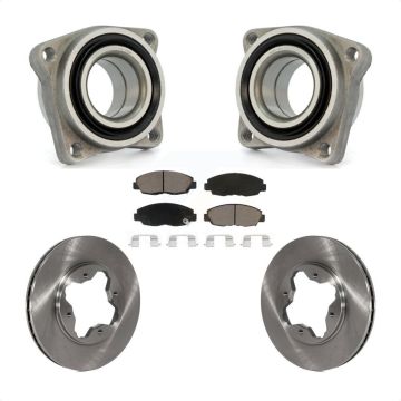 Front Wheel Bearing Assembly Disc Brake Rotors And Pads Kit For Honda Accord Acura CL KBB-122581