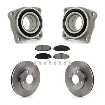 Front Wheel Bearing Assembly Disc Brake Rotors And Pads Kit For 1998-1999 Acura CL 2.3L KBB-122582