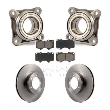 Front Wheel Bearing Assembly Disc Brake Rotor And Pads Kit For Toyota 4Runner Lexus GX470 KBB-122583