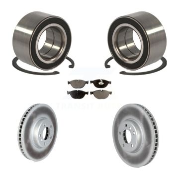 Front Wheel Bearing Coated Disc Brake Rotors And Semi-Metallic Pads Kit For 2012 BMW 650i KBB-122612