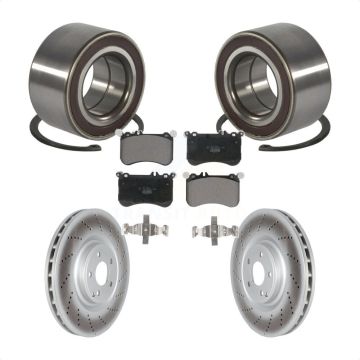 Front Wheel Bearing Coated Disc Brake Rotor And Ceramic Pads Kit For Mercedes-Benz CLS550 KBB-122628
