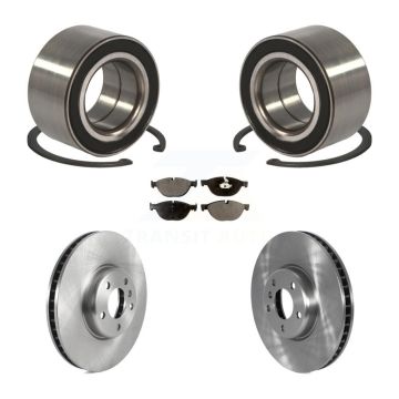 Front Wheel Bearing Disc Brake Rotors And Semi-Metallic Pads Kit For 2012 BMW 650i KBB-122638