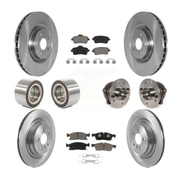 Front Rear Hub Bearing Brake Rotor And Pad Shoe Kit (10Pc) For Mercedes-Benz GL350 GLS450 KBB-122654
