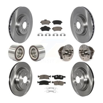 Front Rear Hub Bearing Disc Brake Rotor And Pads Shoe Kit (10Pc) For Mercedes-Benz GLE400 KBB-122655