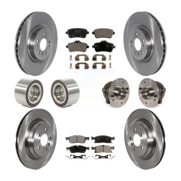 Front Rear Hub Bearing Disc Brake Rotor And Pads Shoe Kit (10Pc) For Mercedes-Benz GLE400 KBB-122671