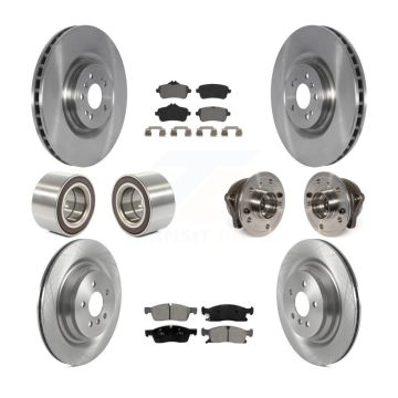Front Rear Hub Bearing Brake Rotor And Pad Shoe Kit (10Pc) For Mercedes-Benz GL350 GLS450 KBB-122681