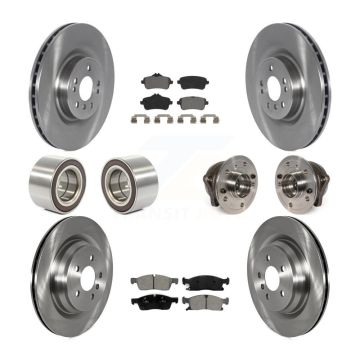Front Rear Hub Bearing Disc Brake Rotor And Pads Shoe Kit (10Pc) For Mercedes-Benz GLE400 KBB-122682