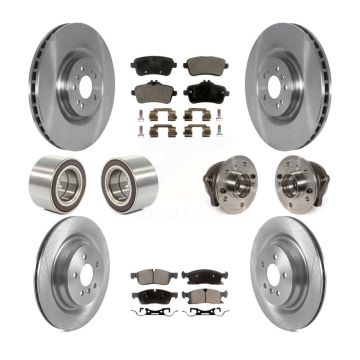Front Rear Hub Bearing Brake Rotor And Pad Shoe Kit (10Pc) For Mercedes-Benz GL350 GLS450 KBB-122699
