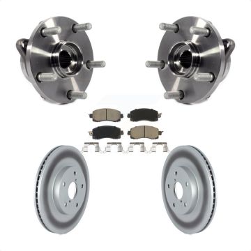 Front Hub Bearing Assembly Coated Disc Brake Rotors And Pads Kit For Subaru Forester KBB-122713