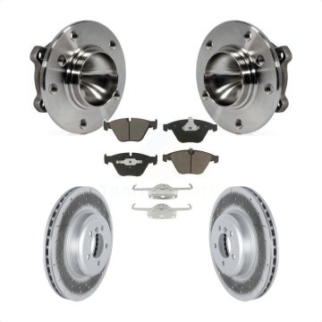 Front Hub Bearing Assembly Coated Brake Rotor Pad Kit For 2012 BMW 335i Convertible/Coupe KBB-122725