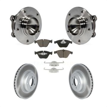 Front Hub Bearing Assembly Coated Brake Rotor Pad Kit For 2012 BMW 335i Convertible/Coupe KBB-122726