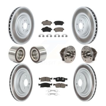 Front Rear Hub Bearing Coat Brake Rotor Pad Shoe Kit (10Pc) For Mercedes-Benz GL350 GL450 KBB-122732