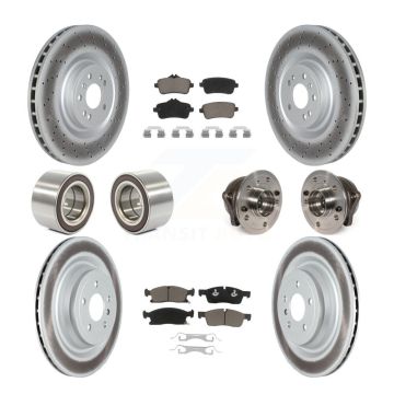 Front Rear Hub Bearing Coat Brake Rotor Pad Shoe Kit (10Pc) For Mercedes-Benz GL350 GL450 KBB-122733
