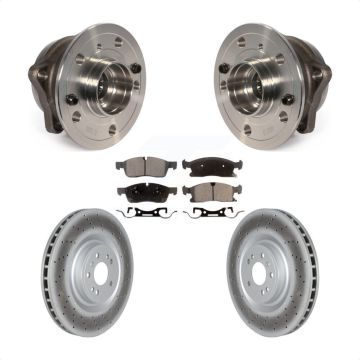 Front Hub Bearing Coated Brake Rotor & Pad Kit For Mercedes-Benz ML350 GL350 GLS450 ML400 KBB-122756