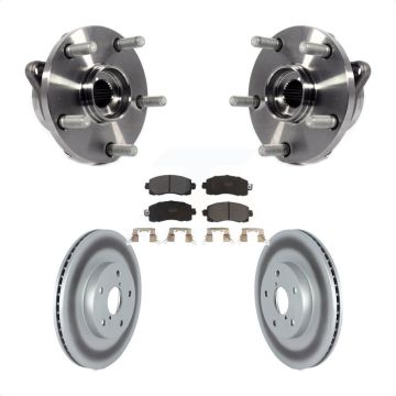 Front Hub Bearing Assembly Coated Disc Brake Rotors And Pads Kit For Subaru Forester KBB-122767
