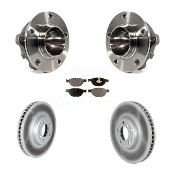 Front Hub Bearing Coat Brake Rotor Pad Kit For BMW 650i 550i Gran Coupe 740i 740Li 535i 7 KBB-122769