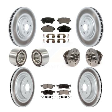 Front Rear Hub Bearing Coat Brake Rotor Pad Shoe Kit (10Pc) For Mercedes-Benz GL350 GL450 KBB-122782