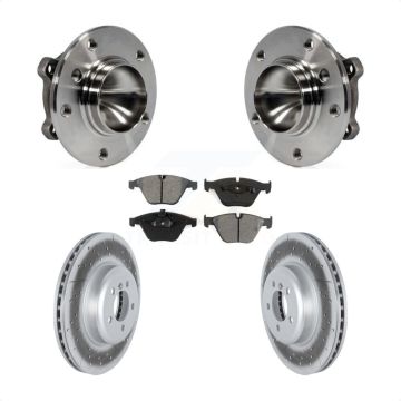 Front Hub Bearing Assembly Coated Brake Rotor Pad Kit For 2012 BMW 335i Convertible/Coupe KBB-122795