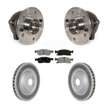 Front Hub Bearing Coated Brake Rotor & Pad Kit For Mercedes-Benz ML350 GL350 GLS450 ML400 KBB-122798