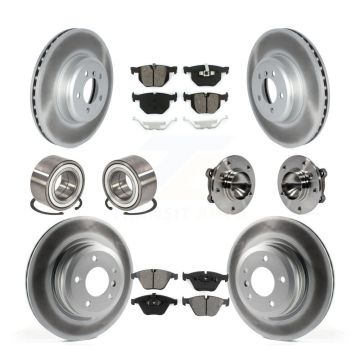 Front Rear Hub Bearing Coat Brake Rotor Pad Shoe Kit (10Pc) For 2012 BMW 335i Convertible KBB-122802