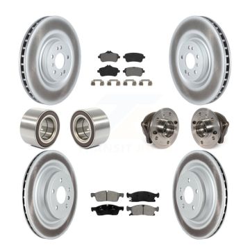 Front Rear Hub Bearing Coat Brake Rotor Pad Shoe Kit (10Pc) For Mercedes-Benz GL350 GL450 KBB-122805