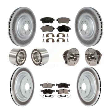 Front Rear Hub Bearing Coat Brake Rotor Pad Shoe Kit (10Pc) For Mercedes-Benz GL350 GL450 KBB-122852