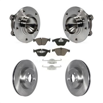 Front Hub Bearing Assembly Disc Brake Rotor & Pad Kit For 2012 BMW 335i Convertible/Coupe KBB-122856