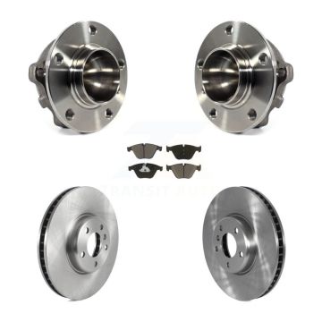 Front Hub Bearing Assembly Disc Brake Rotors And Ceramic Pads Kit For 2011-2013 BMW 535i KBB-122861