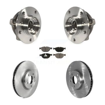Front Hub Bearing Brake Rotor & Pad Kit For BMW 550i xDrive 650i Gran Coupe 535i GT 740Li KBB-122863