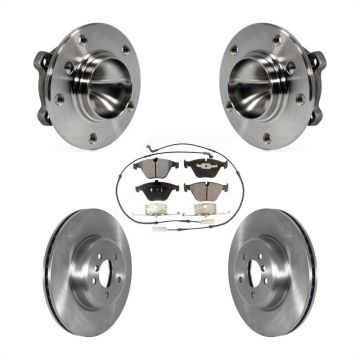 Front Hub Bearing Assembly Disc Brake Rotor & Pad Kit For 2012 BMW 335i Convertible/Coupe KBB-122872