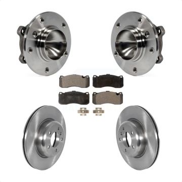 Front Hub Bearing Assembly Disc Brake Rotor And Semi-Metallic Pads Kit For BMW 135i 135is KBB-122873