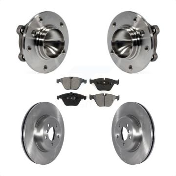 Front Hub Bearing Assembly Disc Brake Rotor & Pad Kit For 2012 BMW 335i Convertible/Coupe KBB-122879
